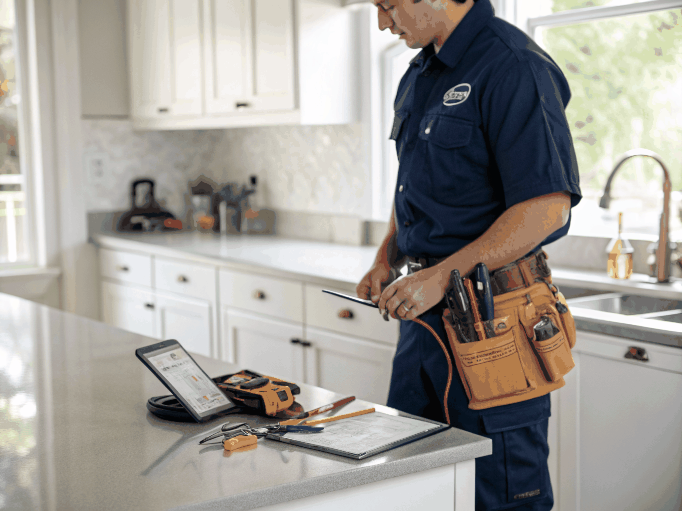 Technician repairing major appliance brand refrigerator in Griffin GA